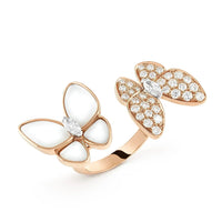 [Luckin Jewelry]TWIN BUTTERFLY DIAMOND MOP RING